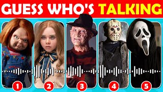 Guess The HORROR MOVIE Character by Their Voice 😱🔪 Ghost Face, Chucky, M3GAN, Freddy and more! screenshot 2