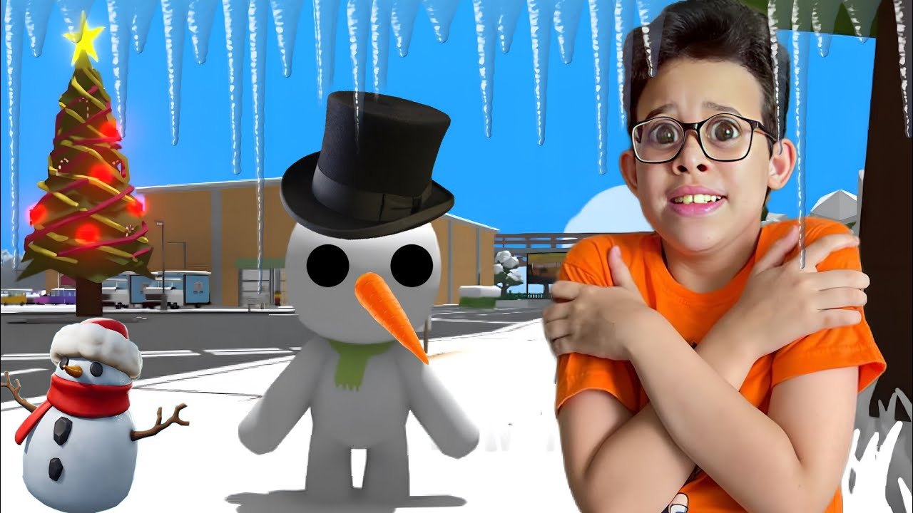 VIREI UM BONECO DE NEVE NO JOGO WOBBLY LIFE