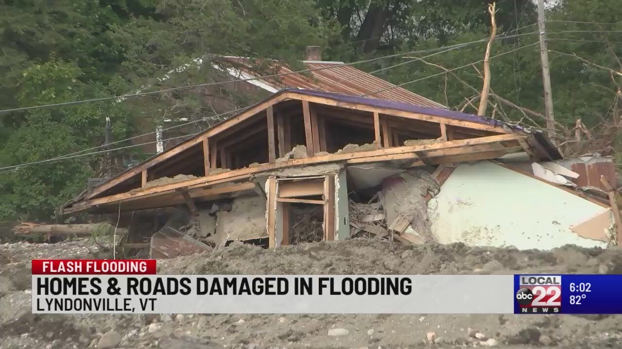 Flash flooding cuts off access to rest of town for hundreds in Lyndonville