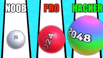 NOOB vs PRO vs HACKER in Faster Run 2048