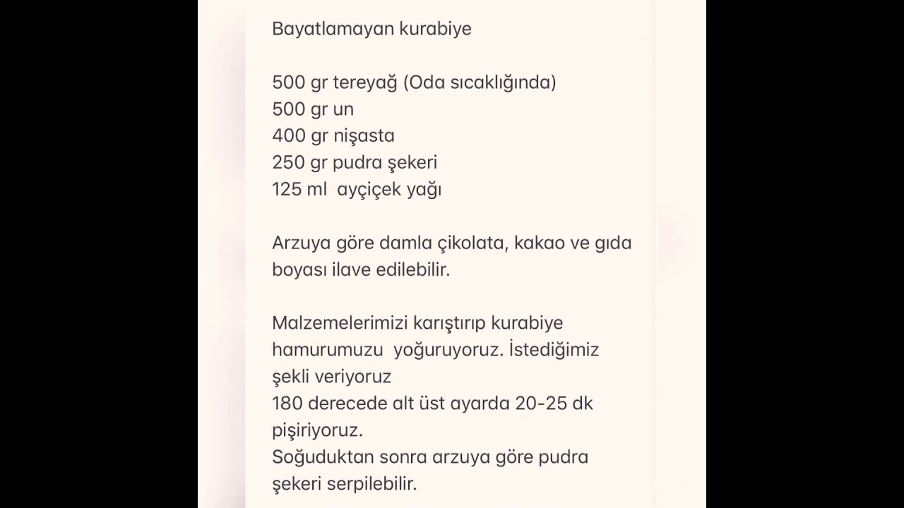 Bayatlamayan kurabiye YouTube