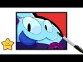 How To Draw SQUEAK Icon 👀 | Brawl Stars | New Brawler | Copy Drawing