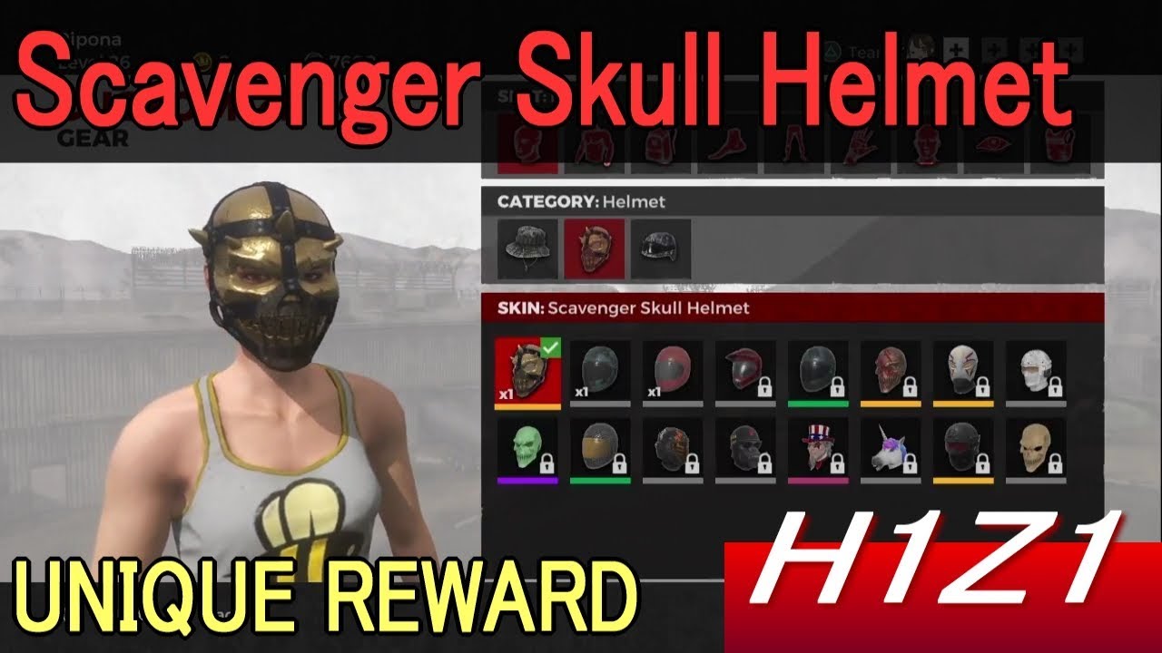 H1Z1 Scavenger Skull Helmet (UNIQUE REWARD/SCAVENGER ...