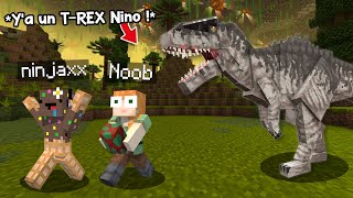 J'ai troll un Noob avec des Dinosaures sur Minecraft.. (il a flippé)