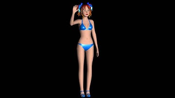 Lucy Waving Hello Using NURBS Control Point Animation