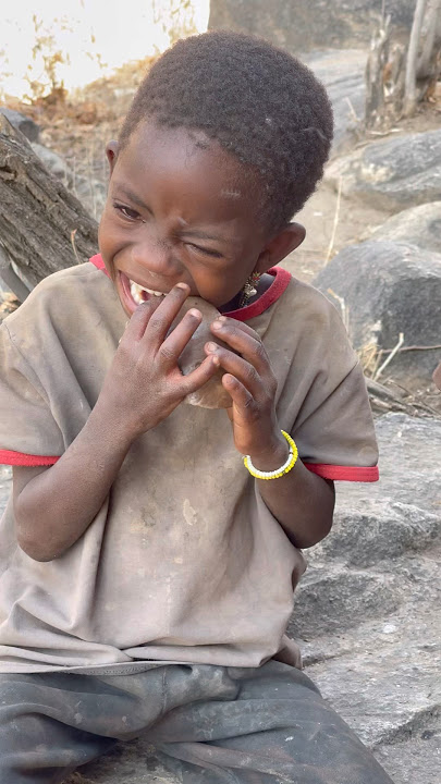 Little Hunters, Big Appetite: Hadzabe Kids with Meat😍😅♥️