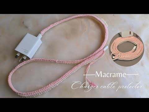 Macrame charger cable protector || Step by step || Macrame tutorials