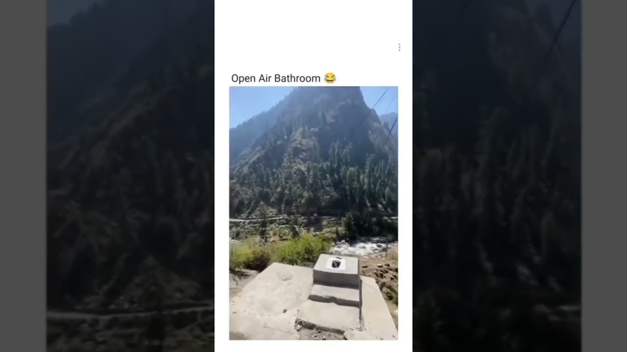 Open air bathroom 😂😂🤣😂🤣🤣