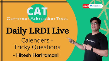 CAT 2021 Daily Live | Tricky Previous year questions - Calendars | Hitesh Hariramani