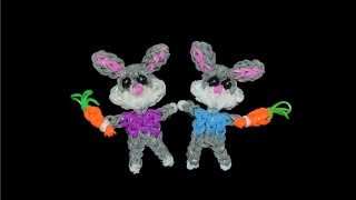ЗАЙКА из резинок. Фигурки из резинок Rainbow Loom. Animals out of loom bands. ЗАЙКА из резинок. Фигурки из резинок Rainbow Loom. Animals out of loom bands.