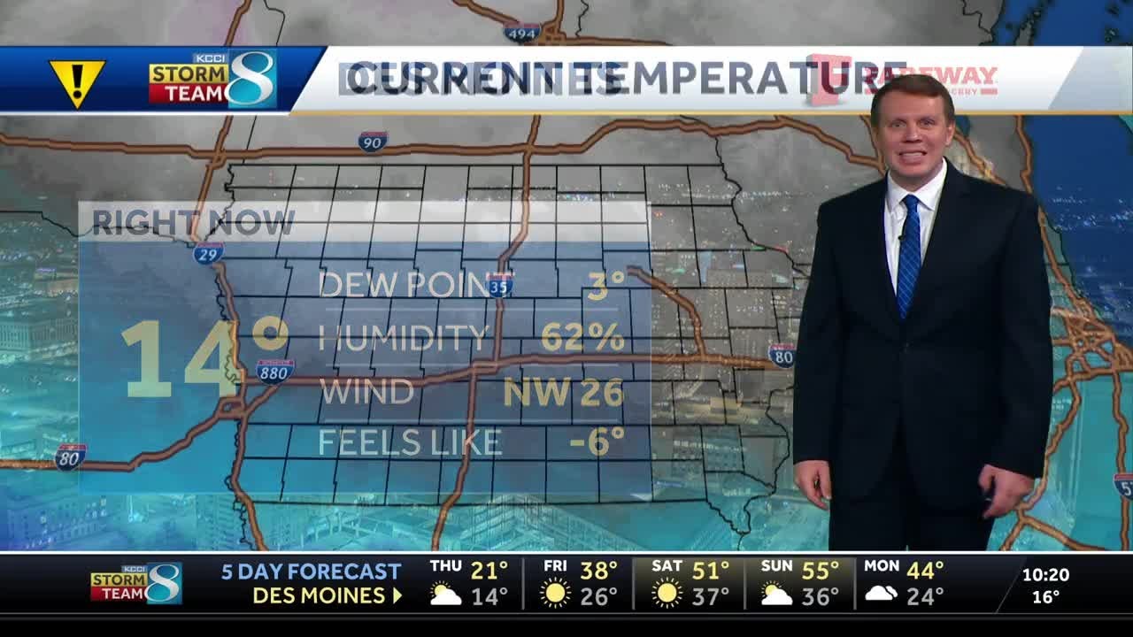 Cold blast sending wind chills below zero - YouTube