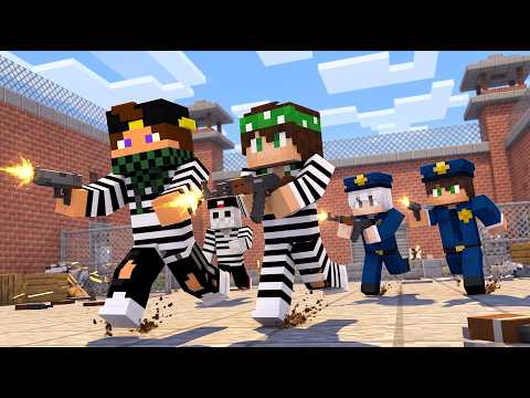 COPS AND ROBBERS WITH WEAPONS IN MINECRAFT