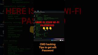 CMD hack to check wifi password #shorts #cmd