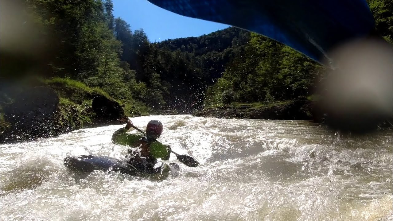 Salza White Water Kayaking High Water (200cm/36m3) Guide Run / vadvízi kajakozás az áradó Salzán