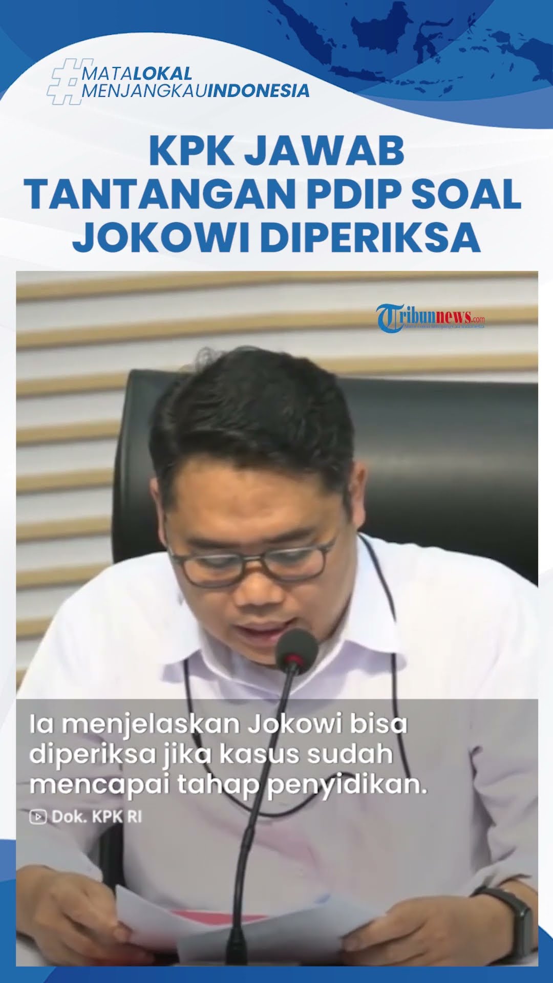 Respons KPK Ditantang PDIP Periksa Jokowi seusai Dicap Tokoh Terkorup: Tunggu Naik Penyidikan