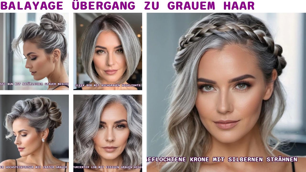 Wunderschne Bergang Zu Grauem Haar Bild