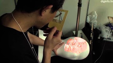 Interactive virtual anatomical model using a projector and sensors #ipnexus