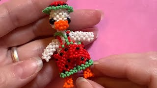 5 ч мини фермер гусь костюмчик #подпишись #підпишись #beads #amigurumi #beading