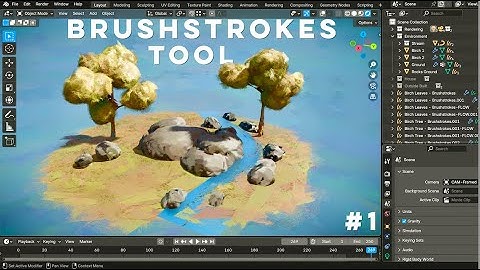 Brushstrokes Tools Add-On - Blender 4.3.2 || Painterly Style Experiment #1