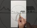 एक सर्कल में बनेगी कमाल की Nature Drawing | Easy Pencil Sketch Tutorial”#Nature Drawing#vairalvideo