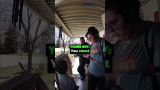 Kid Asks an Officer About His Gun… His Answer is so adorable 🥹 #shorts #cops #ringcamera