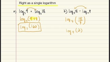 Logarithmic functions part 3: rewriting log expressions as single logs
