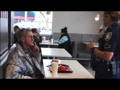 Homeless man thrown out of McDonald&rsquo;s for eating food he bought there