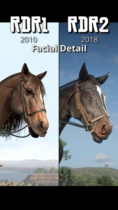 RDR1 VS RDR2 - Horse Detail Comparison #shorts #rdr2 #reddeadredemption #rdr #horses