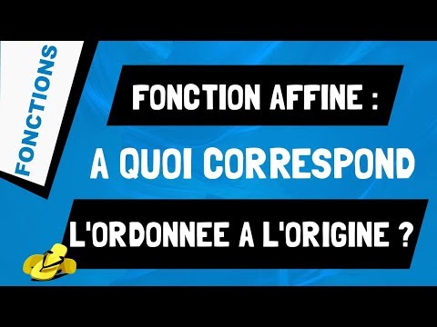 Vidéo: Pourquoi l'ordonnée à l'origine représente-t-elle ?