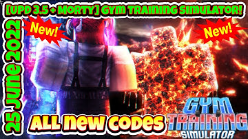 2022 ALL SECRET CODES Roblox [UPD 3.5 + Morty] 💪 Gym Training Simulator!,NEW CODES,ALL WORKING CODES