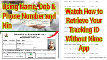 Retrieve Your Tracking ID Nin Slip with Phone Number, D.o.b At Your Comfort Zone for Free