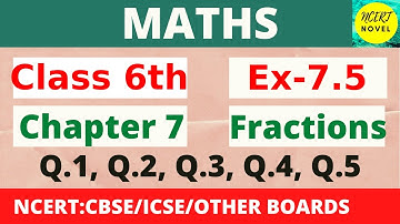 class 6 maths ch 7 ex 7.5 q1 q2 q3 q4 q5 | ex 7.5 class 6 maths ncert| q1 q2 q3 q4 q5 ex 7.5 class 6