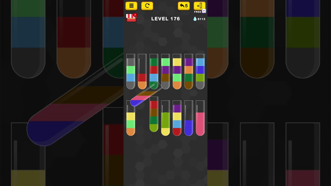 water sort color puzzle level 176
