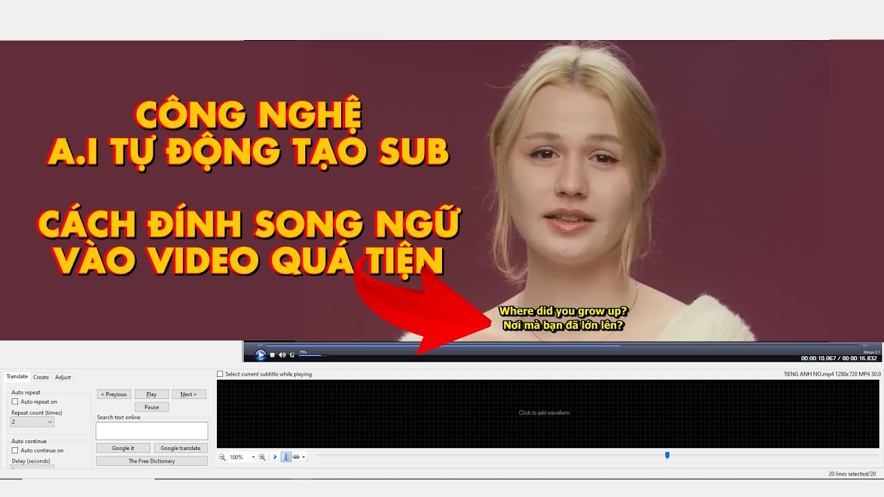Insub Song Tự Động Tạo Sub | Đính Song Ngữ Vào Video | Công Nghệ AI Tiện Quá Tiện ...