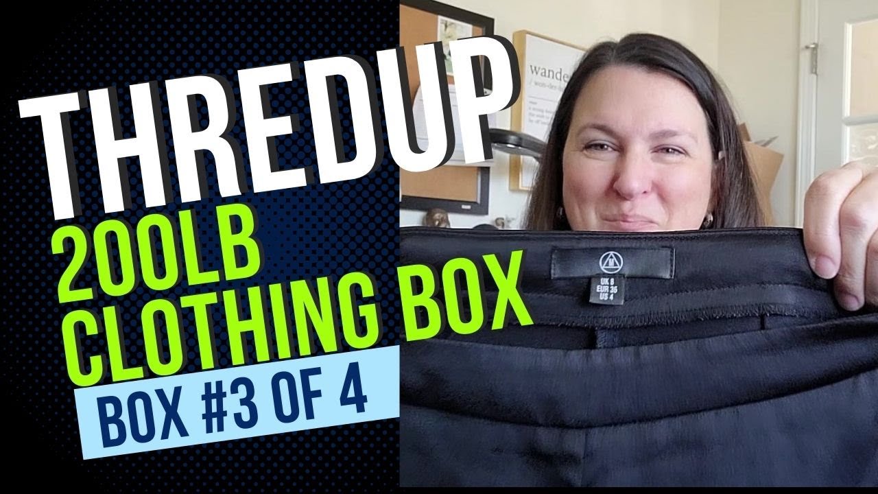ThredUp 200 Pound Bulk Mixed Clothing Unboxing Mystery Rescue Box 3