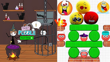 Thief Puzzle Vs Hide Ball 🤬🎃👮 Max All Levels Android iOS Gameplay walkthrough Ep 100