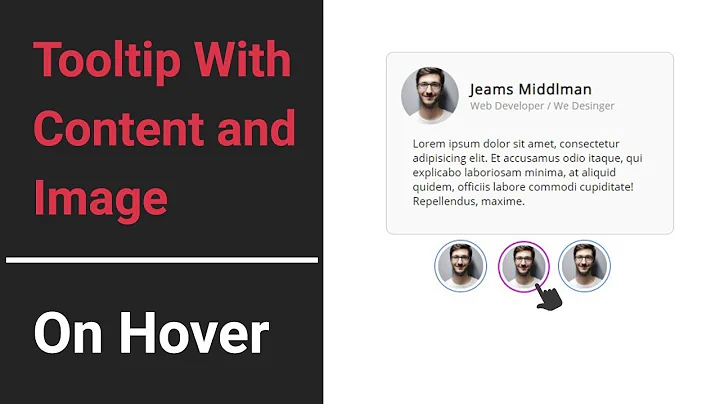 Tooltip With Content and Image using Html & CSS Hover Effect
