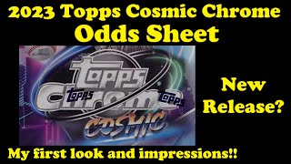 2023 COSMIC Chrome - Odds Sheet Details and Speculation!