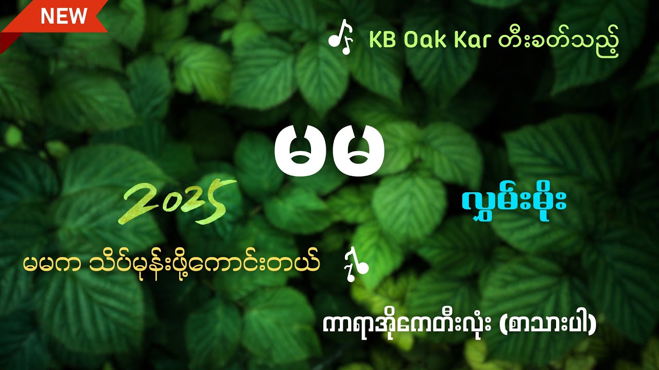 မမ - စာသားပါကာရာအိုကေ (လွှမ်းမိုး) KB Oak Kar တီးခတ်သည်။