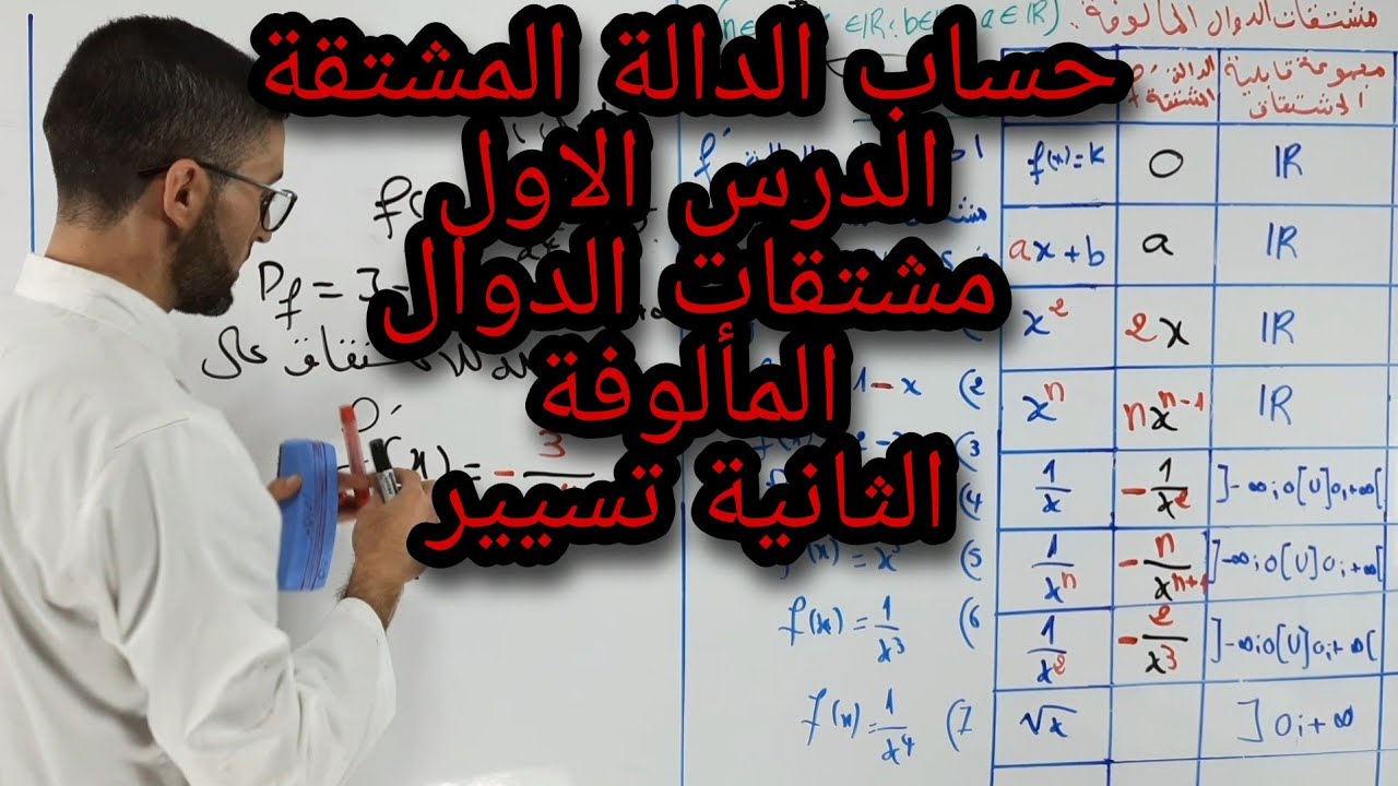 الاشتقاق الدرس#1 #الثانية #تسيير و #اقتصاد الثانية #آداب