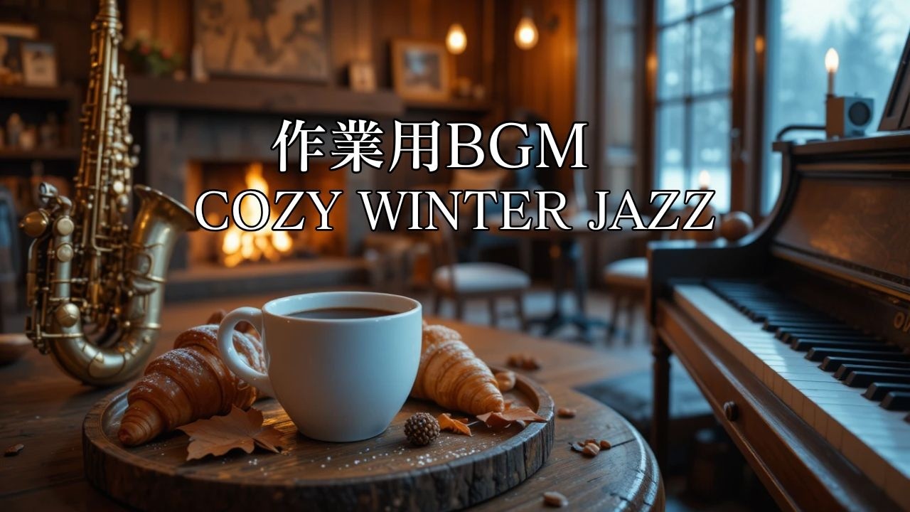【作業用BGM】澄んだ静けさのウィンタージャズ｜集中が続く長時間冬カフェBGM ❄️🕯 | Cozy Winter Jazz for Study