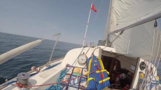 Collin Palmer Sailing video  waukegan to chicago trip