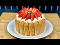 RECETTE IDÉALE POUR LE RAMADAN LA CHARLOTTE AUX FRAISES FAÇON FRAISIER SANS CUISSON EXCELLENTE !