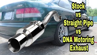 922000 Honda Civic Muffler Install. D16Y8 Exhaust. Stock  straight pipe  DNA Motoring