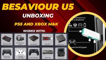 BeSaviour U5 Unboxing | PS5 Mouse and Keyboard | Works With: PS5, Xbox, Xim, ReaSnow S1, Switch Pro