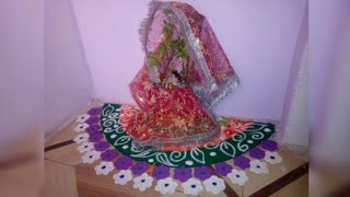 देवउठनी ग्यारस पर रंगोली और मांडने | तुलसी विवाह पर मांडने रंगोली | Simple Decoration