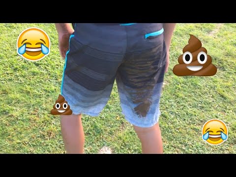 Boy poops his pants.