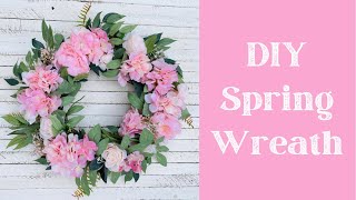 HOW TO MAKE A SPRING FLORAL WREATH / Easy step by step wreath making tutorial.