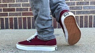 maroon vans authentic