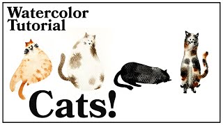 Watercolor Tutorial | How to Paint CATS for Beginners!